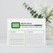 グリーンヘラレシピカード 招待状 (スタンド正面)
