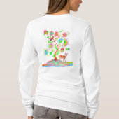 グリーンヘロンと鹿 Tシャツ (裏面)