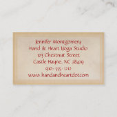 グリーンヘンナハンドヨガインストラクター名刺 名刺 (裏面)