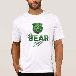 グリーンベアのタイポグラフィーデザイン Tシャツ