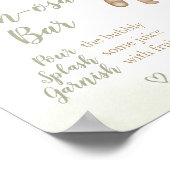 グリーンベアーバルーンベビーシャワーマママオサバー ポスター (角)