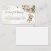 グリーンベアーバルーン赤ちゃんシャワーベビー エンクロージャーカード (正面/裏面)