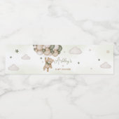 グリーンベアーバルーン赤ちゃんシャワー ペットボトルラベル (シングルラベル)