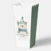 グリーンベア誕生日 | ウィンターワンダーランドパーティー フェイバーボックス (正面)