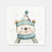 グリーンベア誕生日 | 冬のワンダーランド スタンダードカクテルナプキン (正面)