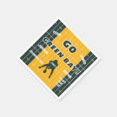 グリーンベイサッカーファン紙ナプキン スタンダードカクテルナプキン (角)