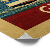 グリーンベイシルボートヴィンテージトラベルウィスコンシン ポスター (角)