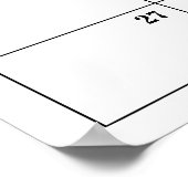 グリーンベイビーシャワーの出生日予想カレンダー ポスト ポスター (角)