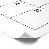 グリーンベイビーシャワーの出産予定日カレンダー ポスター (角)