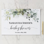 グリーンベイビーシャワーユーカリプテスティア遠くにランチョンマット ペーパーパッド (インサイチュ)