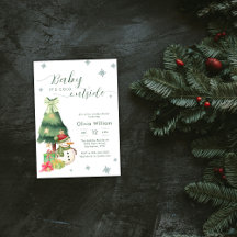 グリーンベイビー 寒いよ 外は雪だるま ベイビーシャワーパーティー