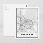 グリーンベイ地図 ポストカード (正面/裏面)