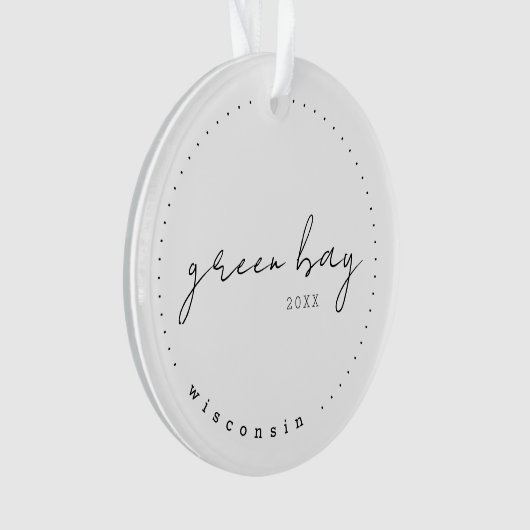 グリーンベイ、ウィスコンシンWI旅行統一された州 オーナメント (正面)