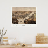 グリーンベイ， WIパノラママップ – 1867 ポスター (キッチン)