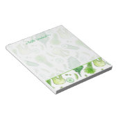 グリーンベジタブルフェンネルケールリマインダーノート ノートパッド (アングル)