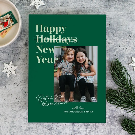 グリーンベターレイトネバーズネバー年賀状 シーズンカード