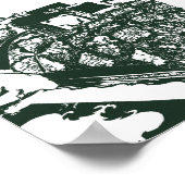 グリーンベッドルームスケッチ ポスター (角)