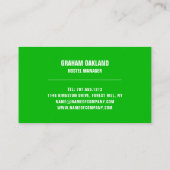 グリーンベッドロゴホステルアコモデーション 名刺 (裏面)