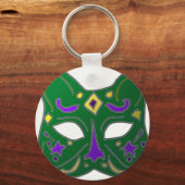 グリーンベニス猫マスクデザイン キーホルダー (正面)