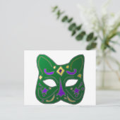グリーンベニス猫マスクデザイン ポストカード (スタンド正面)