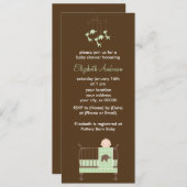 グリーンベビーインクリブベビーシャワー 招待状 (正面/裏面)