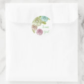 グリーンベビーイン開花ブランチシャワーチームガール ラウンドシール (バッグ)