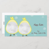 グリーンベビーシック復活祭フォトカード シーズンカード (正面/裏面)