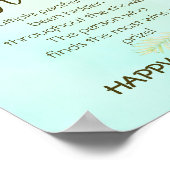 グリーンベビーシャワーおしゃぶり狩りゲームサイン ポスター (角)