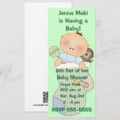 グリーンベビーシャワーパーティの招待状 招待状 (正面/裏面)