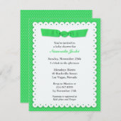 グリーンベビーシャワーフラット招待状 招待状 (正面/裏面)