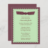 グリーンベビーシャワーフラット招待状 招待状 (正面/裏面)