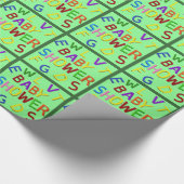 グリーンベビーシャワーラッピング紙 ラッピングペーパー (角)