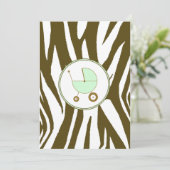 グリーンベビーシャワー招待状 招待状 (スタンド正面)