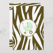 グリーンベビーシャワー招待状 招待状 (正面/裏面)