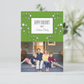 グリーンベリモダンーホリデーフォトカード 招待状 (スタンド正面)