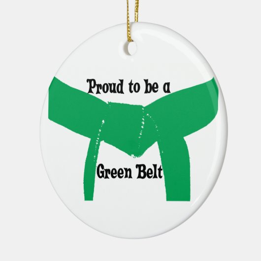 グリーンベルトがあること誇りを持ったな武道 セラミックオーナメント (左)