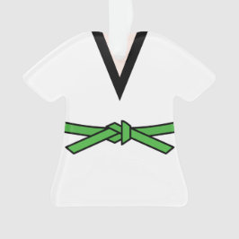 グリーンベルトの練習忍者 パーソナライズされた オーナメント