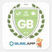 グリーンベルト認定 - GLSS.app スクエアシール (正面)