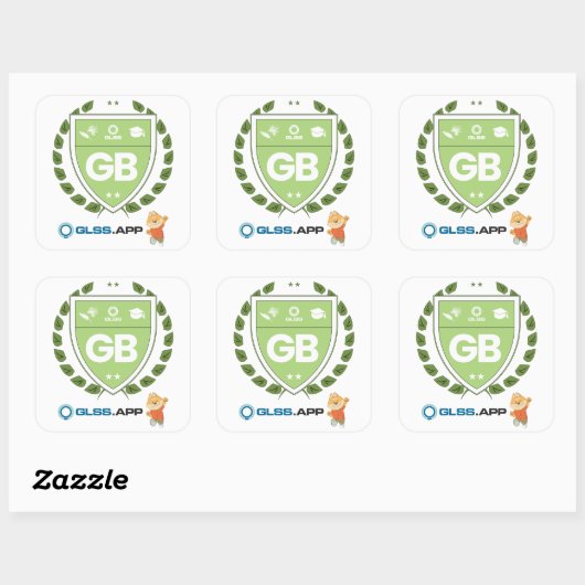 グリーンベルト認定 - GLSS.app スクエアシール (シート)