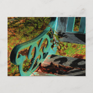 "グリーンベンチ"デジタルで変更され、編集された写真 ポストカード