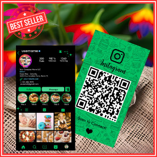 グリーンベーカリーInstagramシェフQRコード 名刺