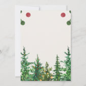 グリーンベージュウィンタークリスマスパーティの招待状 招待状 (裏面)