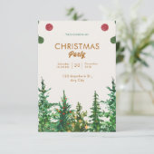 グリーンベージュウィンタークリスマス 招待状 (スタンド正面)
