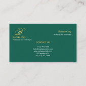 グリーンベージュエレガントエステートエージェント 名刺 (裏面)