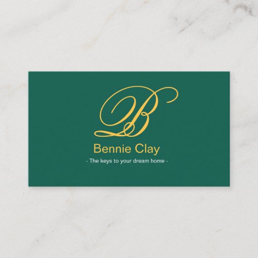 グリーンベージュエレガントエステートエージェント 名刺 (正面)