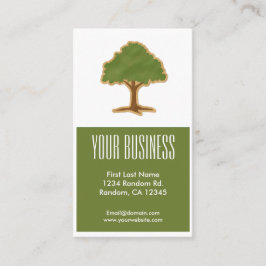 グリーンベージュツリーのカスタマイズ可能な名刺 名刺
