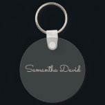 グリーンベージュパーソナライズされた キーホルダー<br><div class="desc">緑スタイリッシュ色とベジエレガントュージカラーのキーチェーンカスタマイズお前の名前を付けて華やかな贈り物をパーソナライズされた作る。</div>