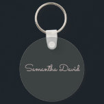 グリーンベージュパーソナライズされた キーホルダー<br><div class="desc">緑スタイリッシュ色とベジエレガントュージカラーのキーチェーンカスタマイズお前の名前を付けて華やかな贈り物をパーソナライズされた作る。</div>