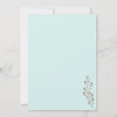 グリーンベージュフラワーサマー秋誕生日 招待状 (裏面)