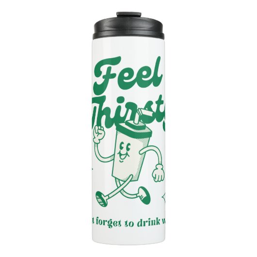 グリーンベージュ図解かわいいおもしろい引用文 タンブラー (正面)